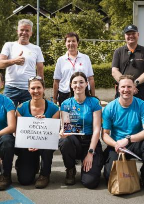 Največ znanja in usposobljenosti je pokazala ekipa Civilne zaščite Občine Gorenja vas - Poljane. FOTO: ARHIV OBČINE/LUKA RENER