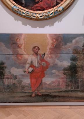 Antependij z upodobitvijo svetega Matija je eno od dokumentiranih del slikarja Janeza Jurija Remba. FOTO: JURE FERLAN