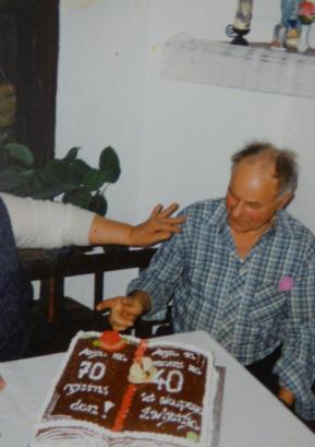 Kosmova Manca in Franc Tavčar ob 40-letnici skupnega življenja FOTO: ARHIV KOSMOVIH