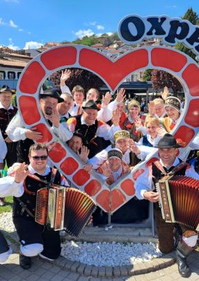 Folklorna skupina TD Sovodenj se je udeležila festivala v Ohridu. FOTO: ARHIV TD SOVODENJ