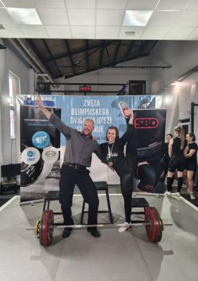 Državna prvakinja Ana Koprivnikar s trenerjem Martinom Janžekovićem FOTO: OSEBNI ARHIV