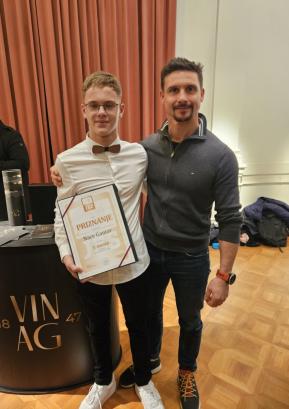 Nace Gantar in trener Emil Padovac Foto: arhiv Emila Padovca