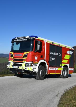 V Poljanah imajo novo gasilsko vozilo, katerega prevzem bo prihodnje leto. FOTO: MATEVŽ DEMŠAR