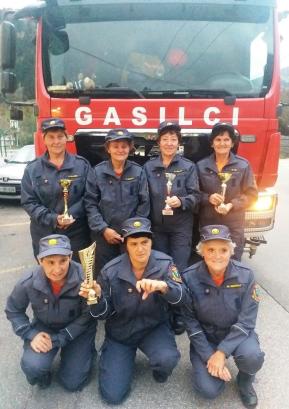 Starejše gasilke PGD Trebija so si z zmago na regijskem gasilskem tekmovanju zagotovile nastop na državnem tekmovanju maja prihodnje leto. Foto: arhiv PGD Trebija