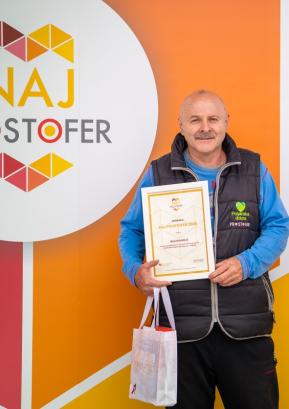 Naziv najprostofer si je v občini Gorenja vas - Poljane prislužil Bojan Naglič. FOTO: DAMJAN KONČAR