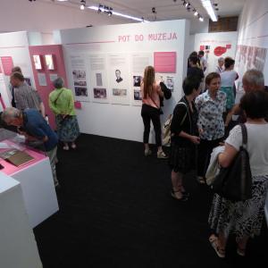 Obiskovalci so si z zanimanjem ogledali novo razstavo. Foto: Jure Ferlan