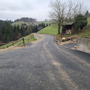 Fino asfaltiranje ceste Sovodenj–Stara Oselica bo počakalo na pomlad. FOTO: ARHIV OBČINE