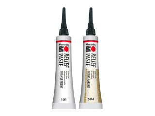 Obstojne reliefne paste za steklo in porcelan