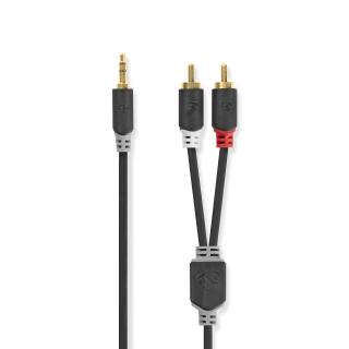 Nedis Stereo Audio Cable - 3,5mm  |  2x RCA Male, 2M