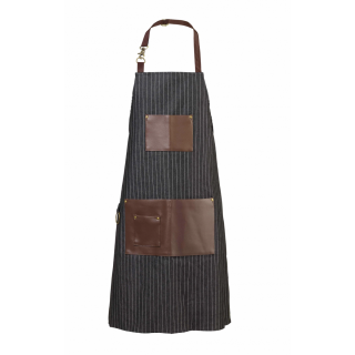 predpasnik BRA Pinstripe Apron Black*