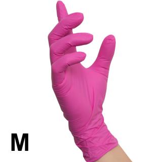 rokavice RAU nitril, X-Pink - M (7-8)