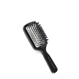 Plastična ploščata krtača z naravnimi ščetinami potovalne velikosti