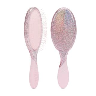 Krtača za razpletanje las z bleščicami v rožnati barvi wetbrush