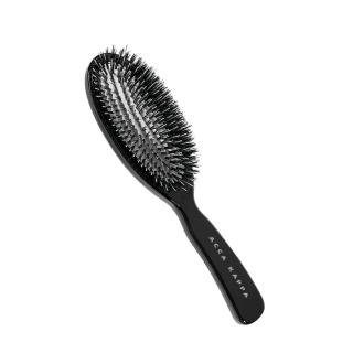 Plastična ovalna krtača z naravnimi ščetinami