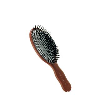 Ovalna lesena krtača potovalne velikosti