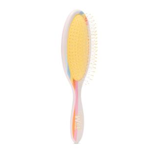 astelno obarvana Wet Brush krtača s poletnim dizajnom in rumenimi IntelliFlex® ščetinami