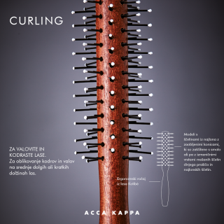 Acca Kappa Circular krtača – profesionalna okrogla krtača iz lesa Kotibe