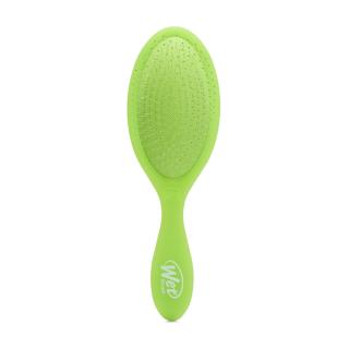 Svetlo zelena Wet Brush detangling krtača z nežno zaobljenimi konicami in mehkim oprijemom.