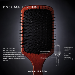 Acca Kappa Paddle Brush – profesionalna ploska krtača iz lesa Kotibe