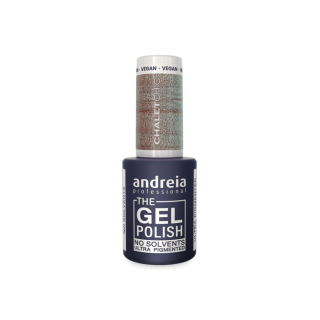 THE GEL POLISH CH4 Brown With Blue Glitter - 3
