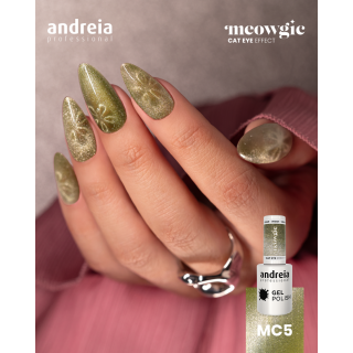 Andreia gel lak MC5 – zeleni bleščice z magnetnim efektom