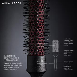 Acca Kappa Grip & Gloss Ceramic Brush – profesionalna okrogla keramična krtača