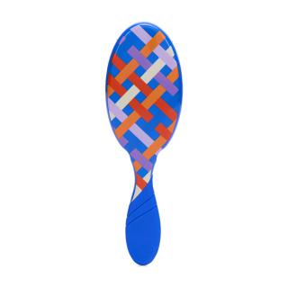 Krtača za lase Wet Brush s pisanimi ščetinami in modernim mozaik vzorcem ter udobnim ročajem.