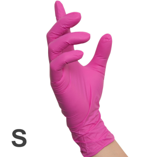 rokavice RAU nitril, X-Pink - S (6-7)