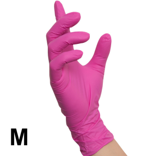 rokavice RAU nitril, X-Pink - M (7-8)