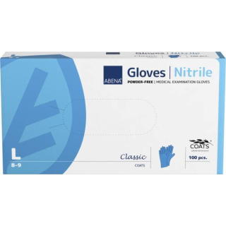 rokavice ABE nitril, sv. modre - L (8-9)