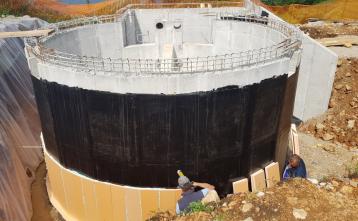 Gradnja vodohrana v naselju Vrh pri Dolskem, 17. junij 2020