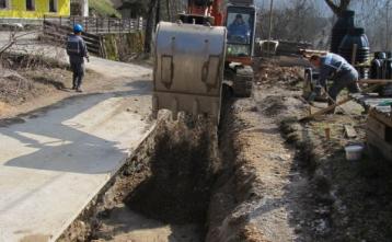 Gradnja kanalizacije na Trebiji pri Visoki coni