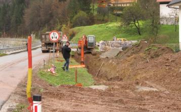 V novembru 2013 se je začela gradnja kanalizacijskega sistema tudi na Trebiji