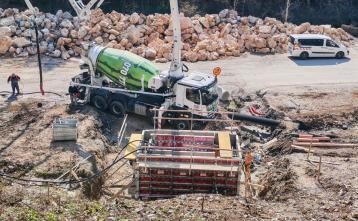 Betoniranje sten črpališča Kopačnica Foto: arhiv občine