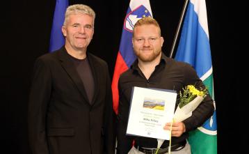 Miha Frlic, prejemnik priznanja župana. Foto: Viktor Debelak