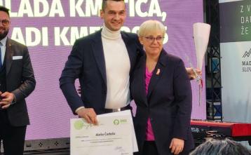 Aleš Čadež in predsednica Republike Slovenije, dr. Nataše Pirc Musar. Foto: spletna stran KGZ Slovenije
