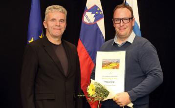 Nejc Šega, prejemnik bronastega priznanja občine. Foto: Viktor Debelak