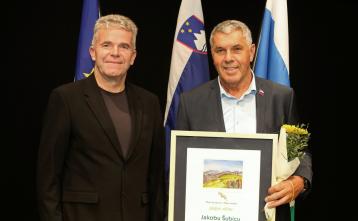 Jakob Šubic, prejemnik plakete občine. Foto: Viktor Debelak