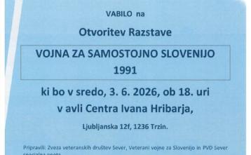 Slika za dogodek Otvoritev razstave VOJNA ZA SAMOSTOJNO SLOVENIJO 1991