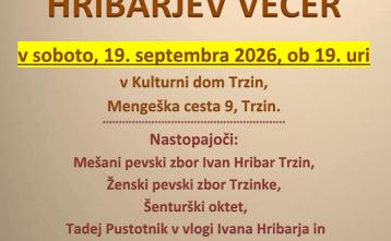 Slika za dogodek Hribarjev večer