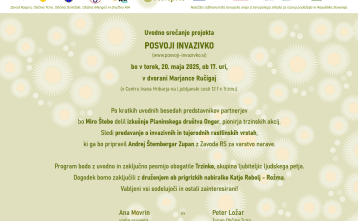 Uvodno srečanje projekta POSVOJI INVAZIVKO