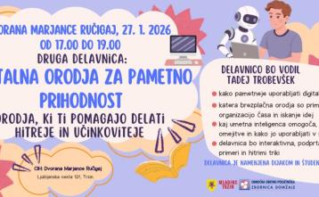 Druga delavnica: DIGITALNA ORODJA ZA PAMETNO PRIHODNOST