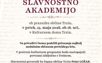 Slika za dogodek Slavnostna akademija ob prazniku Občine Trzin