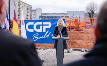 Odkritje temeljnega kamna za prizidek ZD Domžale Foto: Jure Gubanc