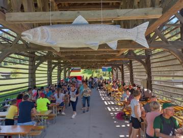 Ribiški piknik na zadnjo nedeljo v avgustu je bil dobro obiskan. Foto: Jure Ferlan