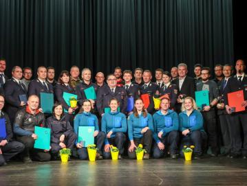 Letošnji prejemniki priznanj Civilne zaščite FOTO: TINA DOKL