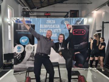 Državna prvakinja Ana Koprivnikar s trenerjem Martinom Janžekovićem FOTO: OSEBNI ARHIV