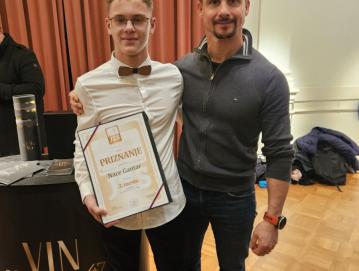 Nace Gantar in trener Emil Padovac Foto: arhiv Emila Padovca