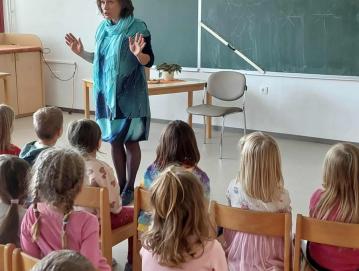 Obisk Anje Štefan FOTO: ARHIV VRTCA