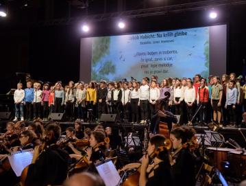 Med slovesnim koncertom, na katerem so nastopili učenci in učitelji. Foto: Jana Jocif